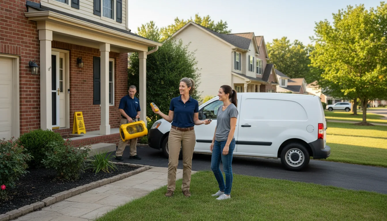 Residential water damage restoration in Browning, MO